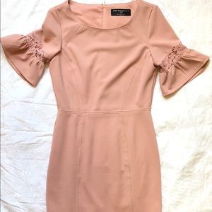 Paper Dolls Dress with Peplum Hem and Lace